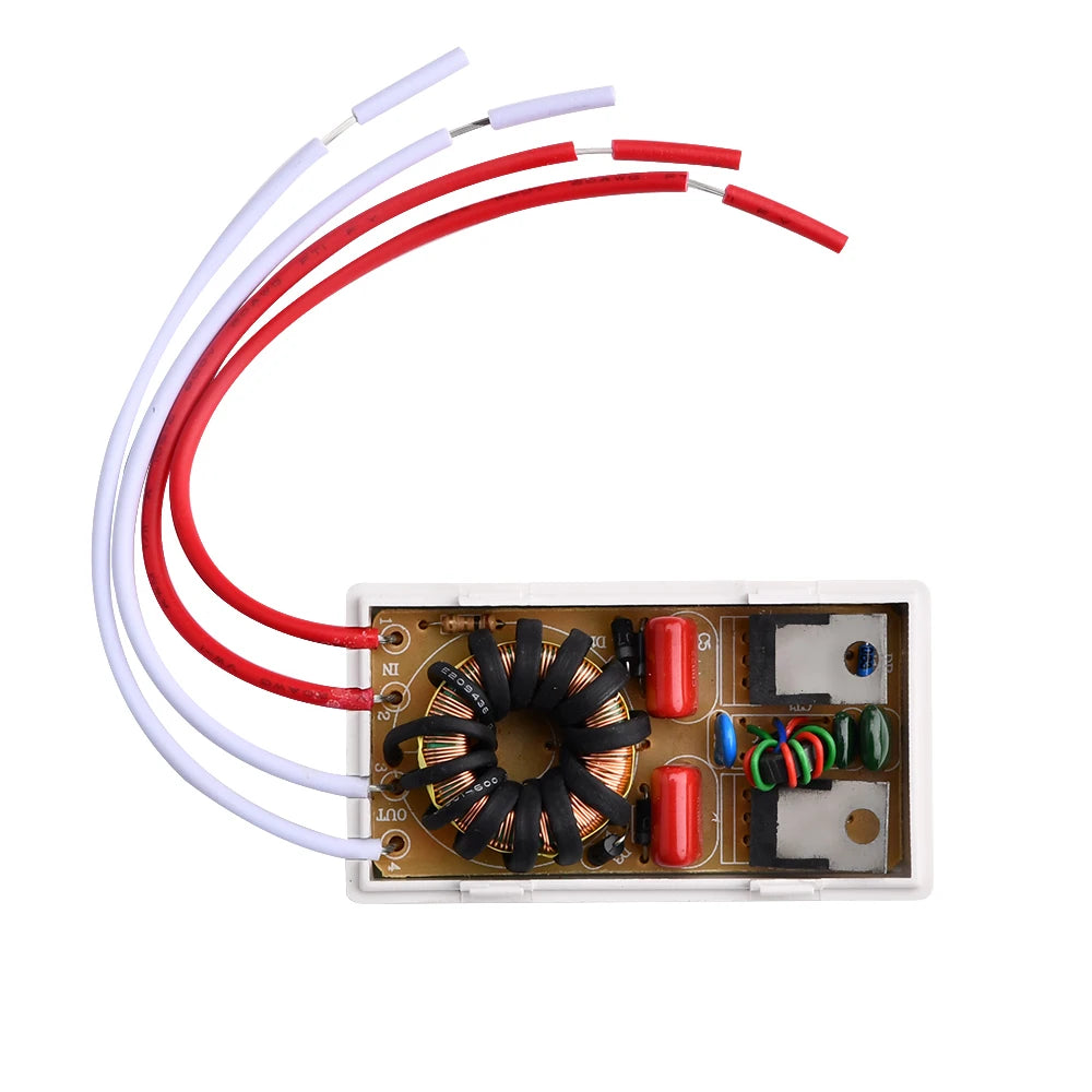 transformateur électrique blanc industriel 12v 220v 20w 60w câbles bobines condensateurs