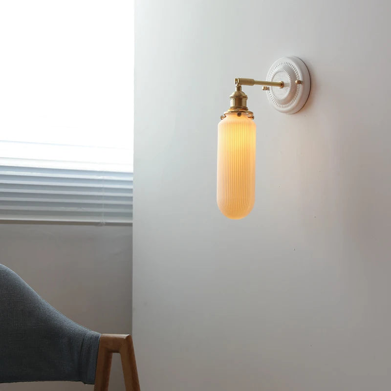 lampe murale moderne blanc doré interrupteur chaîne coquille motif lune soleil chambre cuisine