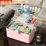 boîte rangement médicaments transparente moderne poignée blanc rose respectueuse environnement