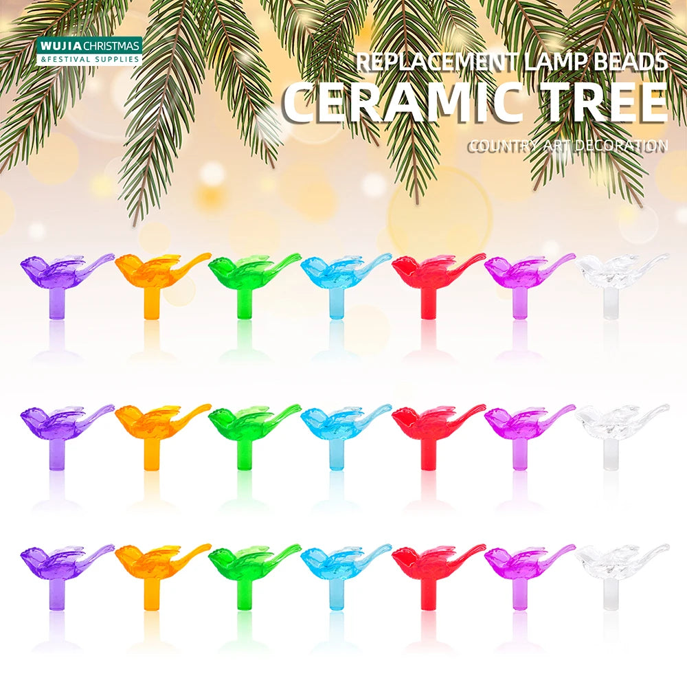 remplacement oiseaux stylisés violet orange vert bleu artisanal 50 pièces translucent decoration festive craft