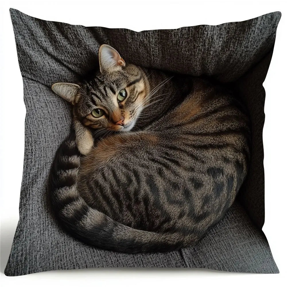 housse coussin moderne gris rayures adhésif décoration intérieur noël 45x45cm polyester imprimé carreaux utilisation