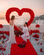 arche decorative coeur roses rouges blanches evenements anniversaires fete mariage deco romantique lettres lumineuses
