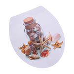 autocollant adhésif amovible imperméable couvercle toilette moderne décoratif fleurs coquillages eau pierres poissons étoiles