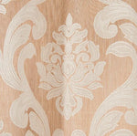 nappe décorative élégante motif floral marron beige doré tissu brodé relief maison runner table