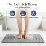 tapis bain moderne gris perforé adhésif respectueux environnement salle bain