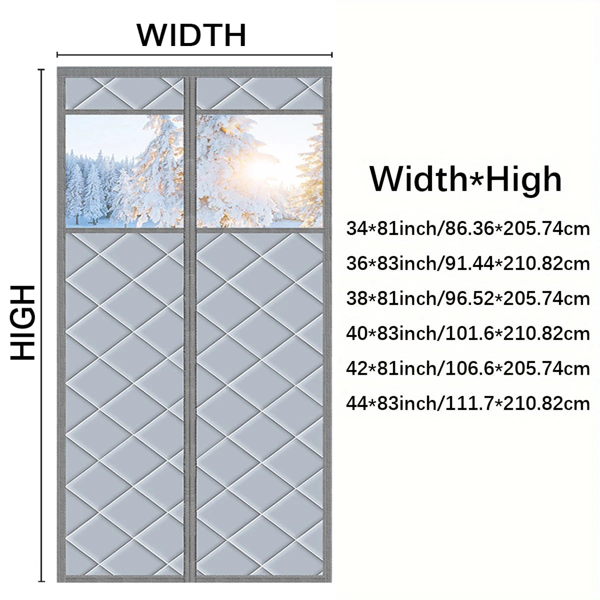 rideau porte gris quilted adhésif moderne isolation hiver épaissi multicouche automatique