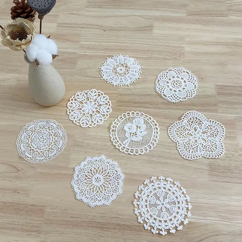 dentelles blanches motifs floraux traditionnels mariage décoration bricolage projet couture unisexe polyester