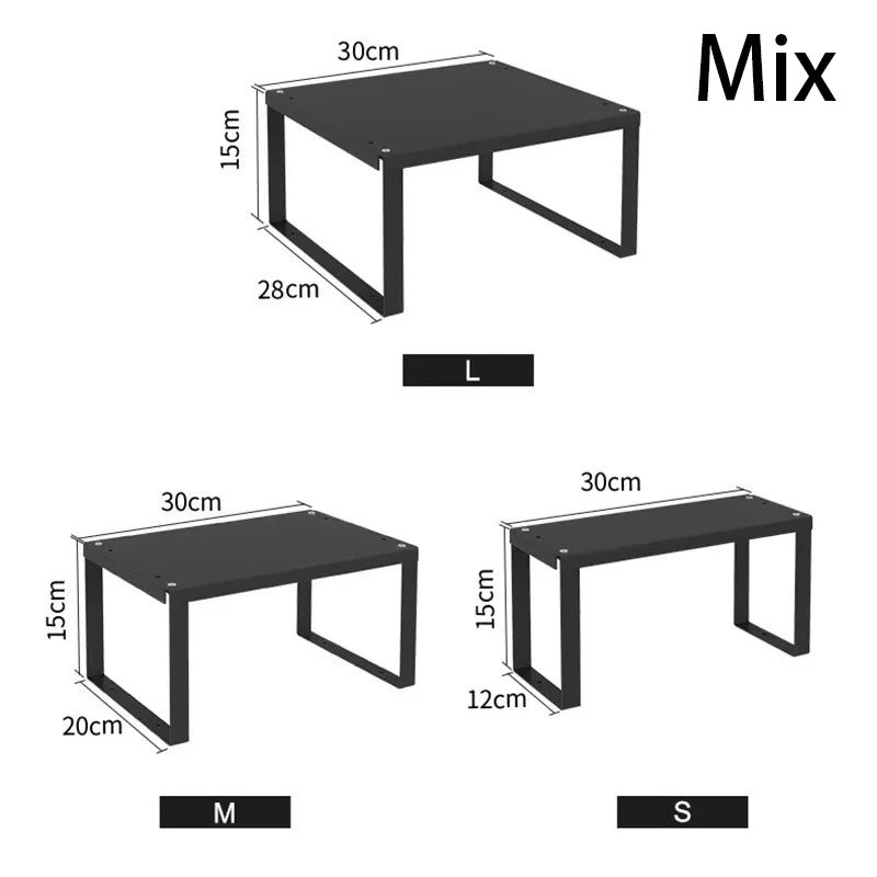 étagère cuisine métal moderne noir structure simple réutilisable multipurpose
