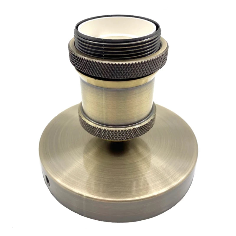support ampoule vintage or cuivre noir moderne inclusion vis écrous câbles bronze golden