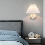 lampe murale moderne or plissée éclairage chambre coucher salon led fixée mur