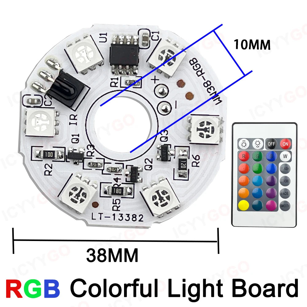 lampe table rechargeable led rgb blanc circulaire composants électroniques interrupteur tactile câbles charge dc5v