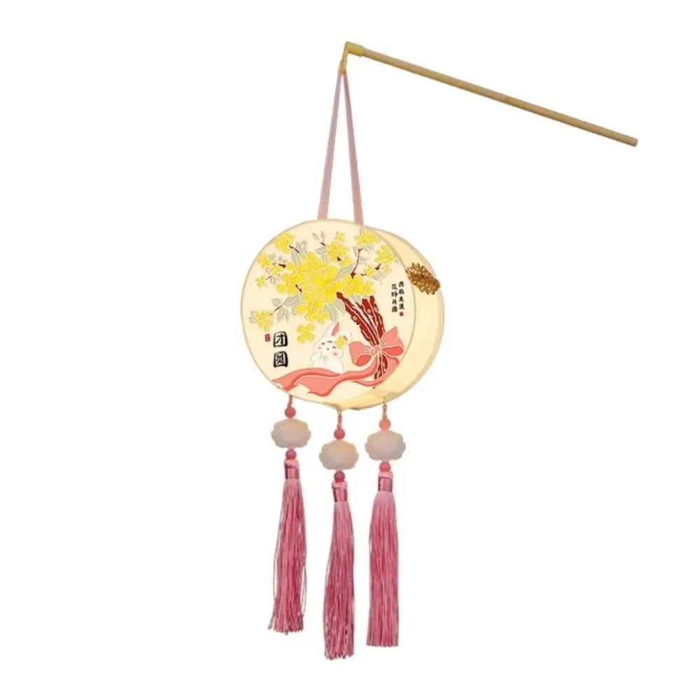 lanterne traditionnelle décoration maison fleurs personnages symboles chinois opaques polyester cylindrique tringle anniversaire