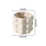 pots fleurs céramique porcelaine moderne plante verte décoration intérieure blanc relief bulles