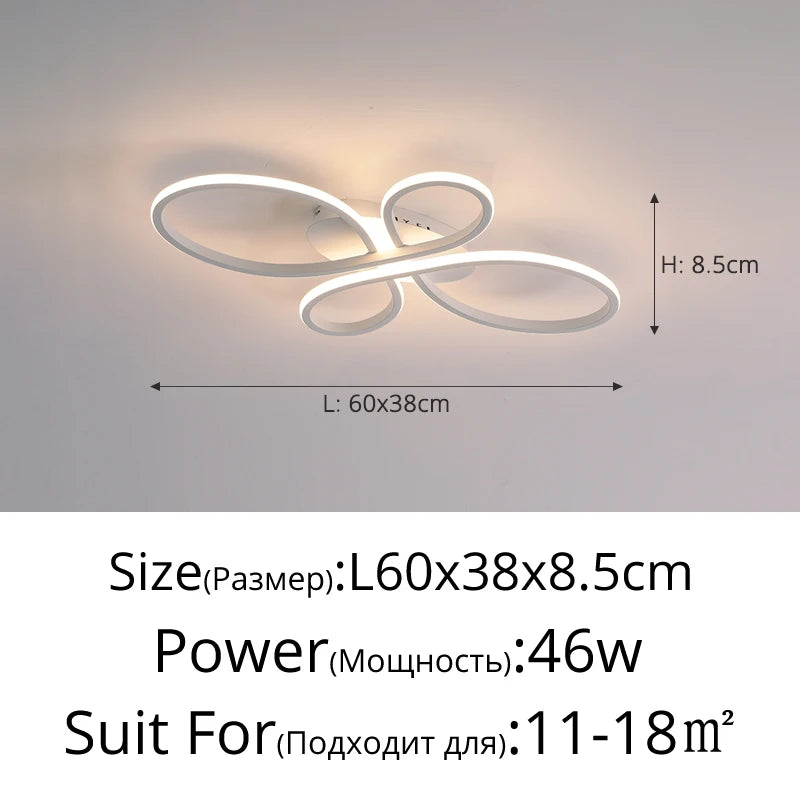 plafonnier led moderne blanc noir circulaire contemporain télécommande suspension intérieure decoration