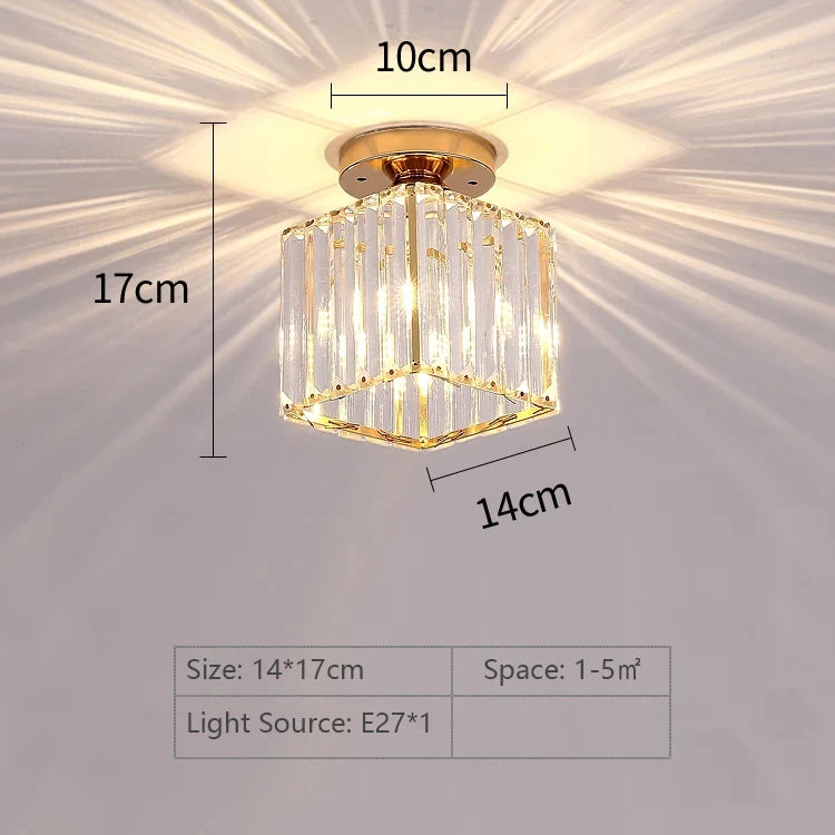 lampe cristal transparent moderne élégante surface éclairage quotidien mètres carrés