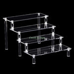présentation transparente moderne support bijoux transparent sans motif grille tailles