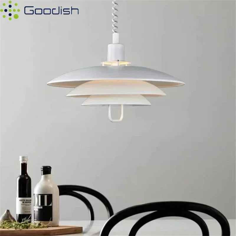 pendants suspendus scandinave abatjour multiple noir blanc chambre salon éclairage moderne minimaliste