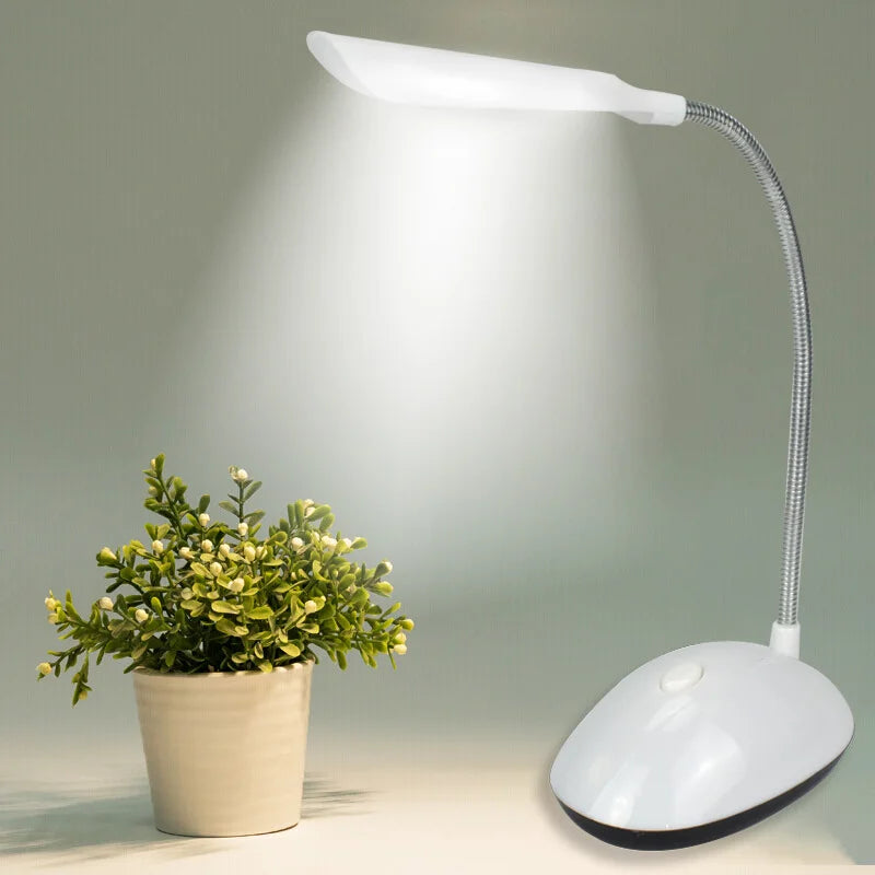 lampe moderne rechargeable led blanc mat petite table chambre étude folding abs PVC