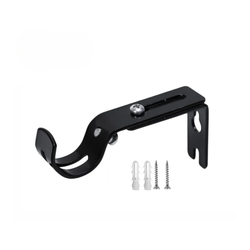 support rideau acier inoxydable noir blanc argenté moderne vis réglable 1pc 2pcs 3pcs
