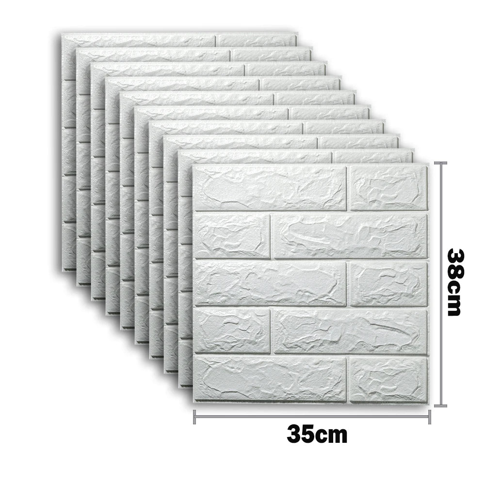 panneaux decoratifs murals adhésifs texture brique moderne gris beige bleu vert rose noir blanc