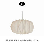 couvre lampe suspendu moderne blanc rayures horizontales fil inoxydable chambre salon decoration