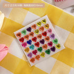 sticker 3d cœur transparent brillant moderne décoratif adhésif scrapbooking étudiant fournitures art
