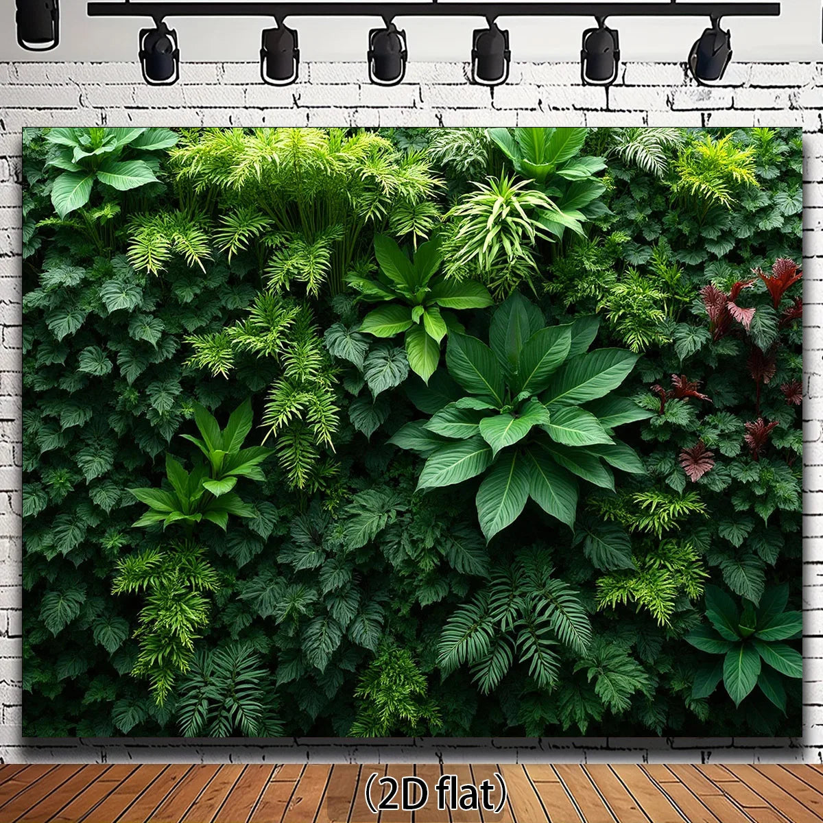 toile d'art végétale feuilles vert moderne décoration mur opaque naturelle chambre salon