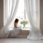 rideaux blancs tulle transparent moderne fin léger décoration intérieure épuréeôtel chambre coucher