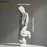 figurines résine humaines stylisées noir blanc minimaliste modernes intérieur