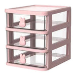 organisateur moderne rose clair transparent tiroirs plastique respectueux environnement multifonctionnel