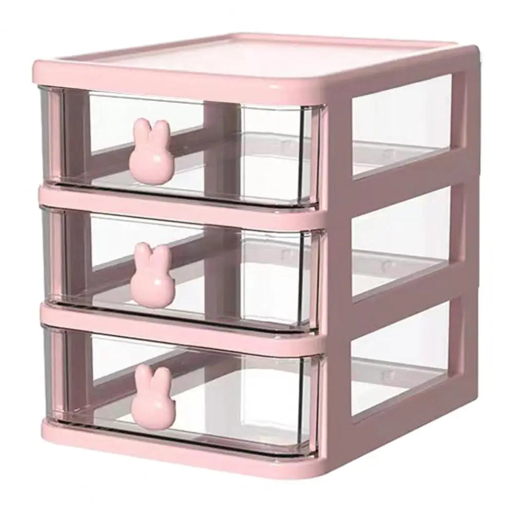 organisateur moderne rose clair transparent tiroirs plastique respectueux environnement multifonctionnel