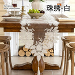 chinois brodé polyester translucide ruban or blanc classique noël maison restaurant européen