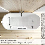 tapis bain moderne transparent perforations ventouses antidérapant doux salle bain