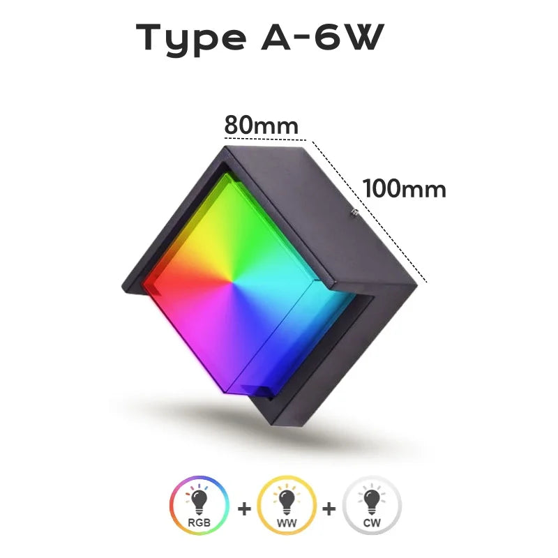 applique murale led moderne noire blanche controle app telecommande étanche alexa google