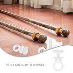 crochets rideaux glissants or blancs ronds lisses adhésifs modernes tringle