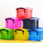 boîtes rangement transparentes couleurs vives poignées noires moderne multifonctionnellettes petites
