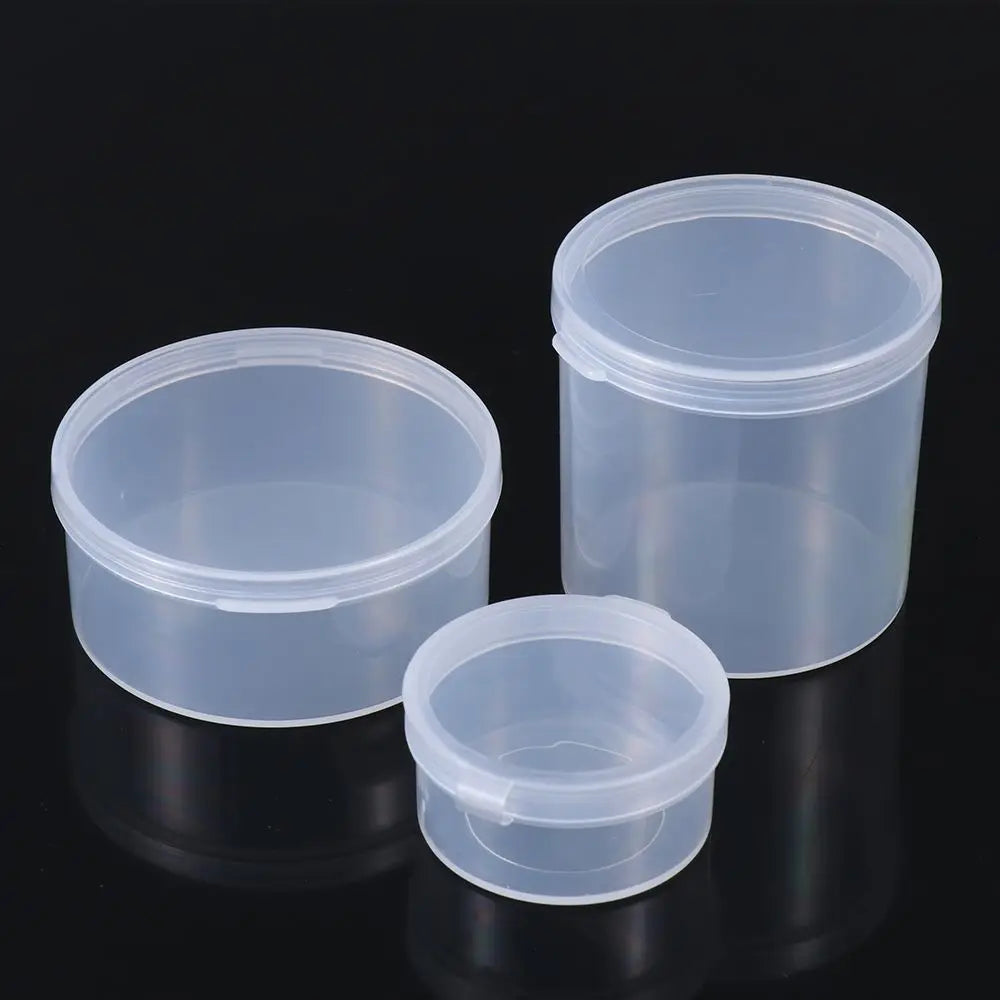 boîtes rondes transparentes réutilisables boites rangement petites bijoux modernes pratiques