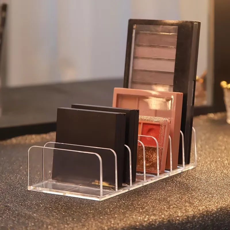 organisateur maquillage transparent palette fards plastique moderne rangement poudre cosmétique