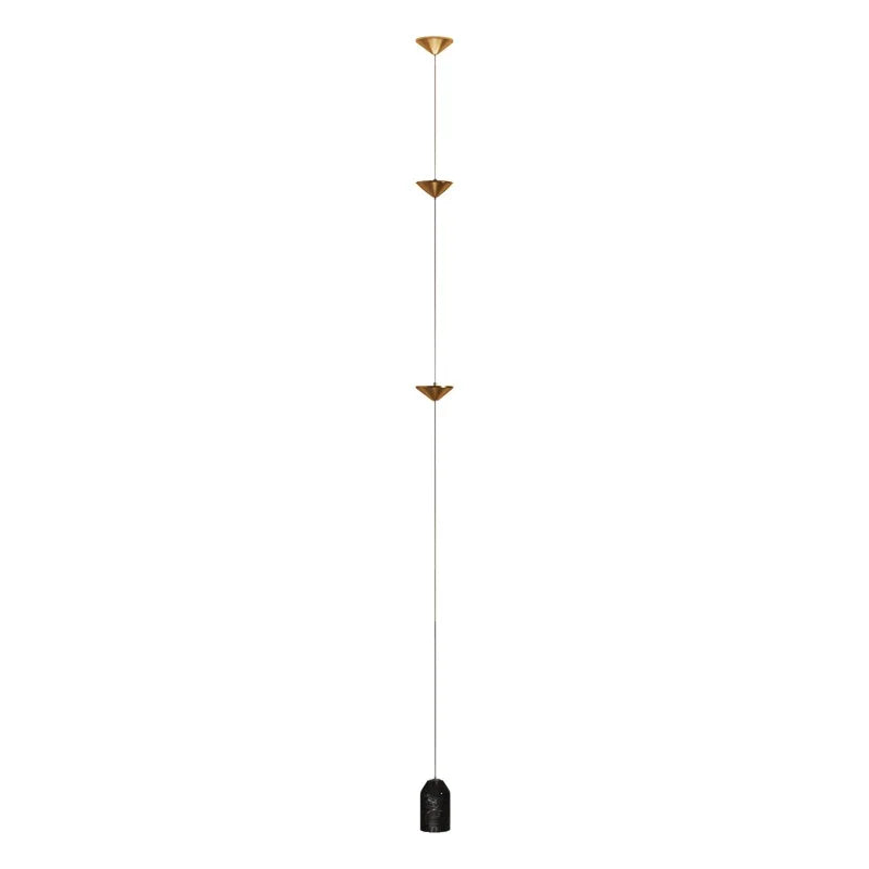 lampe suspension contemporaine marbre noir sources lumineuses 11 15w led noire dorée