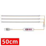 éclairage led plante 3000k têtes 30 50cm blanc vis contrôleur distant