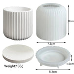 boîtes bijoux silicone blanc rayures verticales modernes couvercles