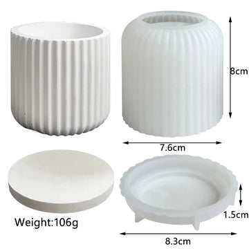 boîtes bijoux silicone blanc rayures verticales modernes couvercles