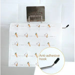 support serviettes cuisine moderne acier inoxydable auto adhésif blanc bleu orange vert rose gris