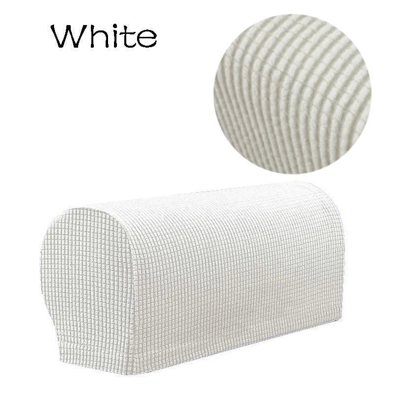 protège accoudoirs canapé tissu carreaux moderne adhésif rouge gris vert