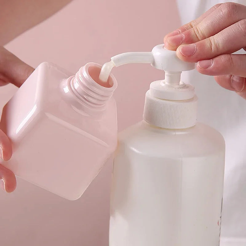 flacons savon liquide 200ml 300ml vert rose blanc mat modernes minimalistes rechargeables voyage