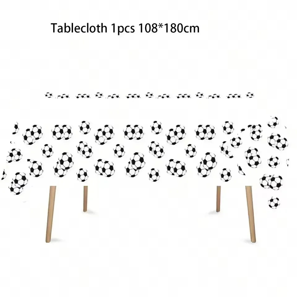 nappes football festives ballons buts joueurs tables anniversaire enfants décoration événement