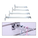 support mural moderne argenté fixations vis supports multiples