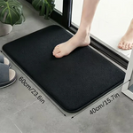 tapis sol absorbant polyester antidérapant salle bain beige bleu marine gris moderne