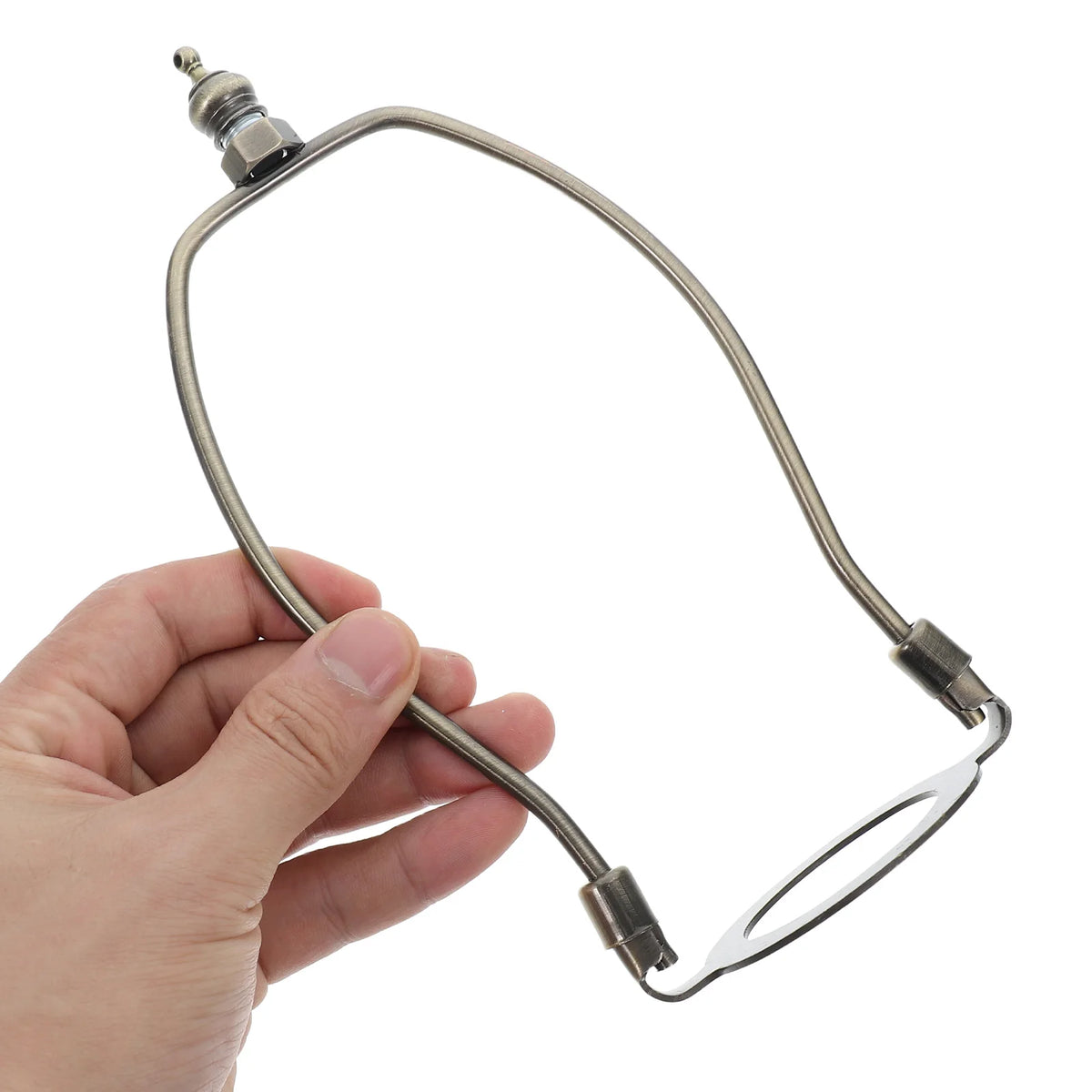 boucle cheval argentée classique support abat jour lampe détachable réparation accessoire éclairage porte ampoule