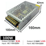 transformateur alimentation électrique ac vers dc bande led intérieur aluminium 12v 24v 48v